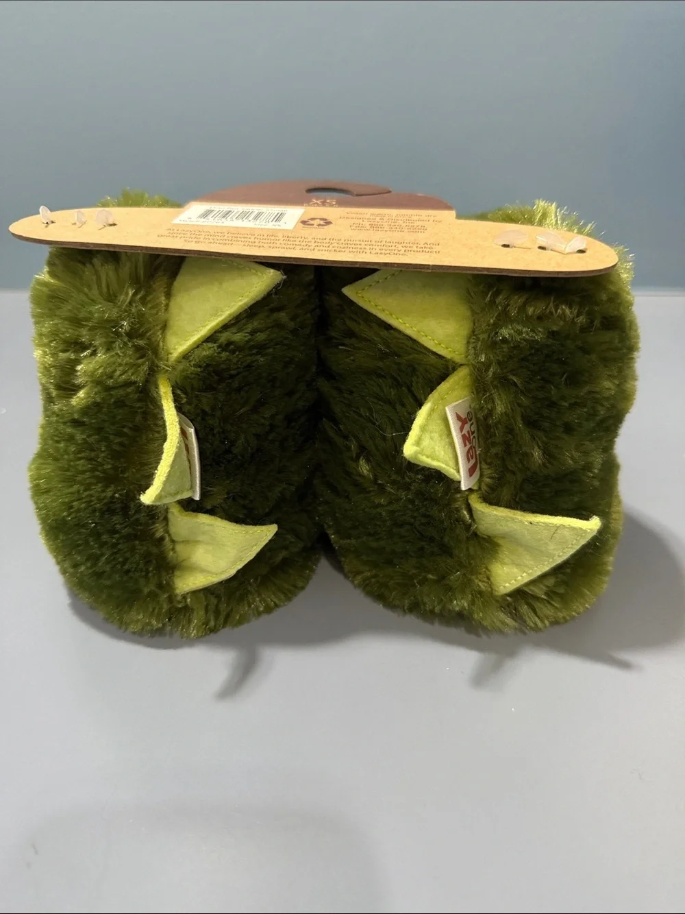 Lazy One Green Dino Paw Slippers